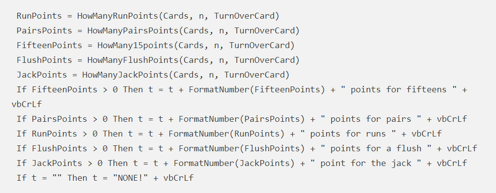 Cribbage program finished!
