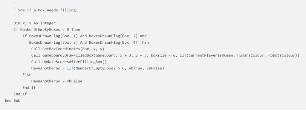 Boxes – another VBNet&nbsp;program