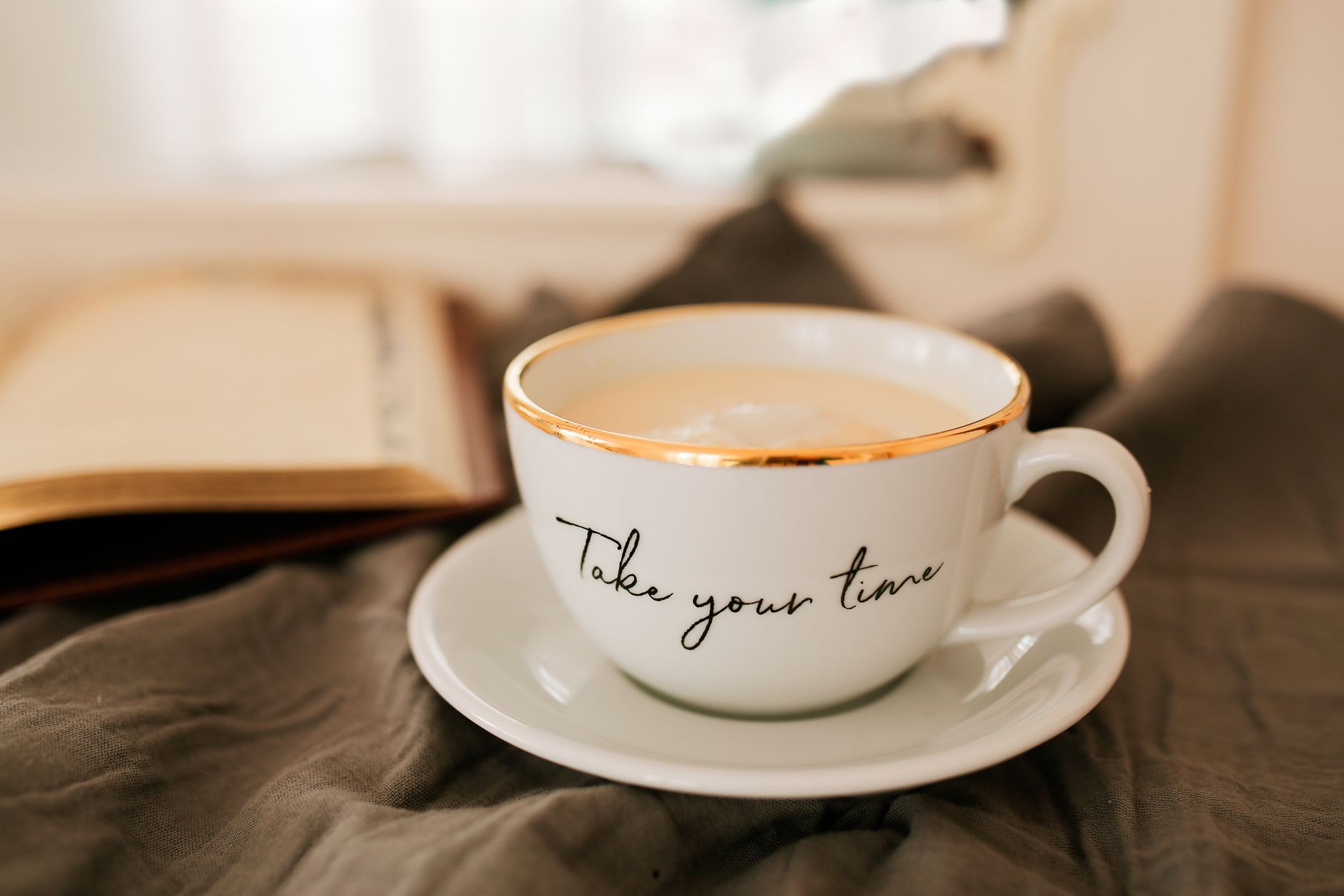 cappuccino in a beautiful coffee cup