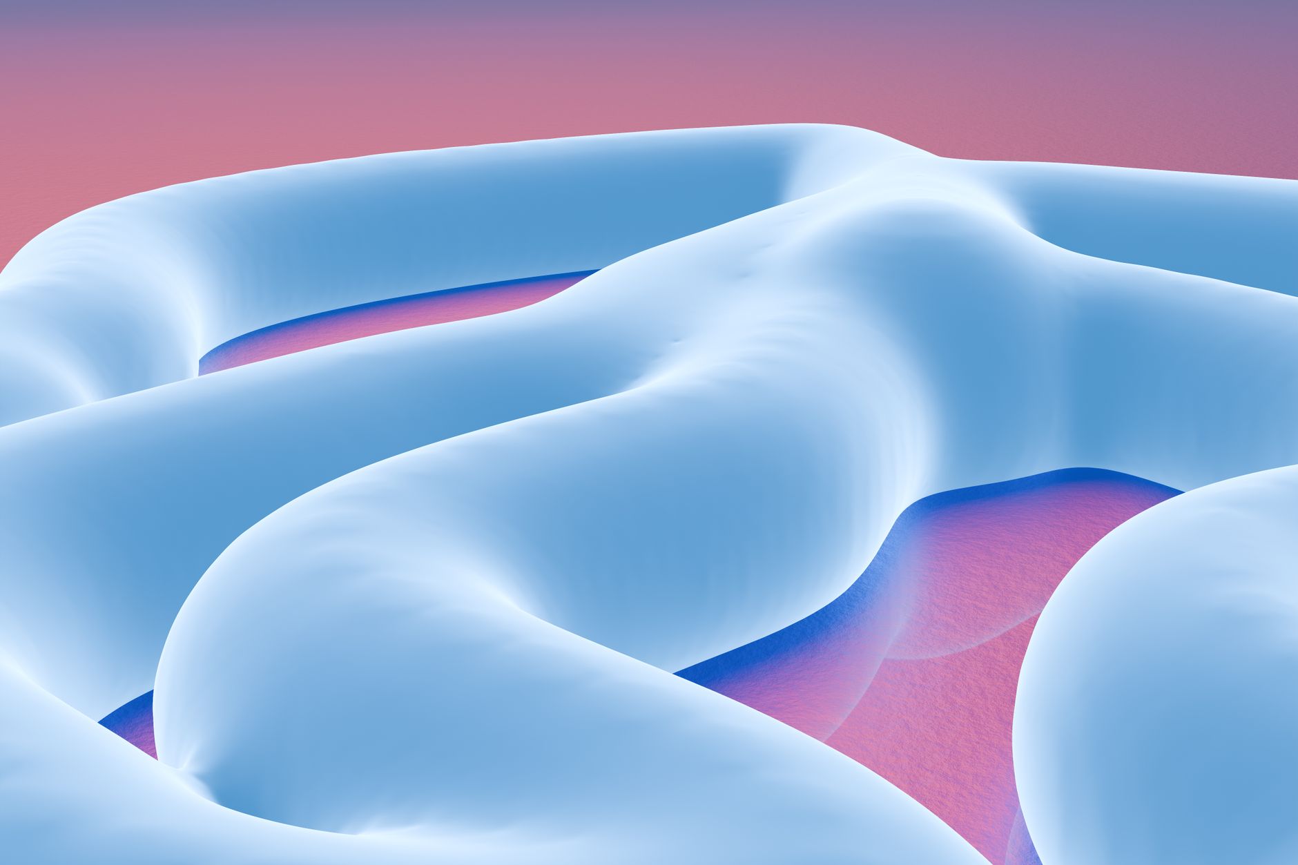 abstract organic structure with soft curves